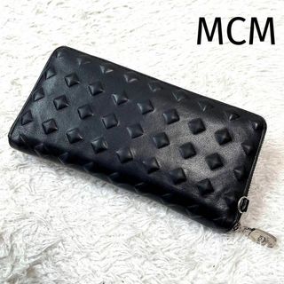 MCM - MCM エムシーエム　長財布　レザー　TANTRIS ラウンドファスナー　黒