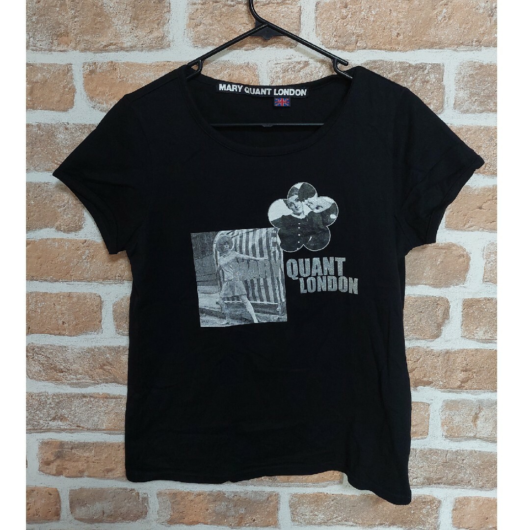 MARY QUANT(マリークワント)のMARY QUANT　マリークワント　マリクワ　黒　Tシャツ　M レディースのトップス(Tシャツ(半袖/袖なし))の商品写真