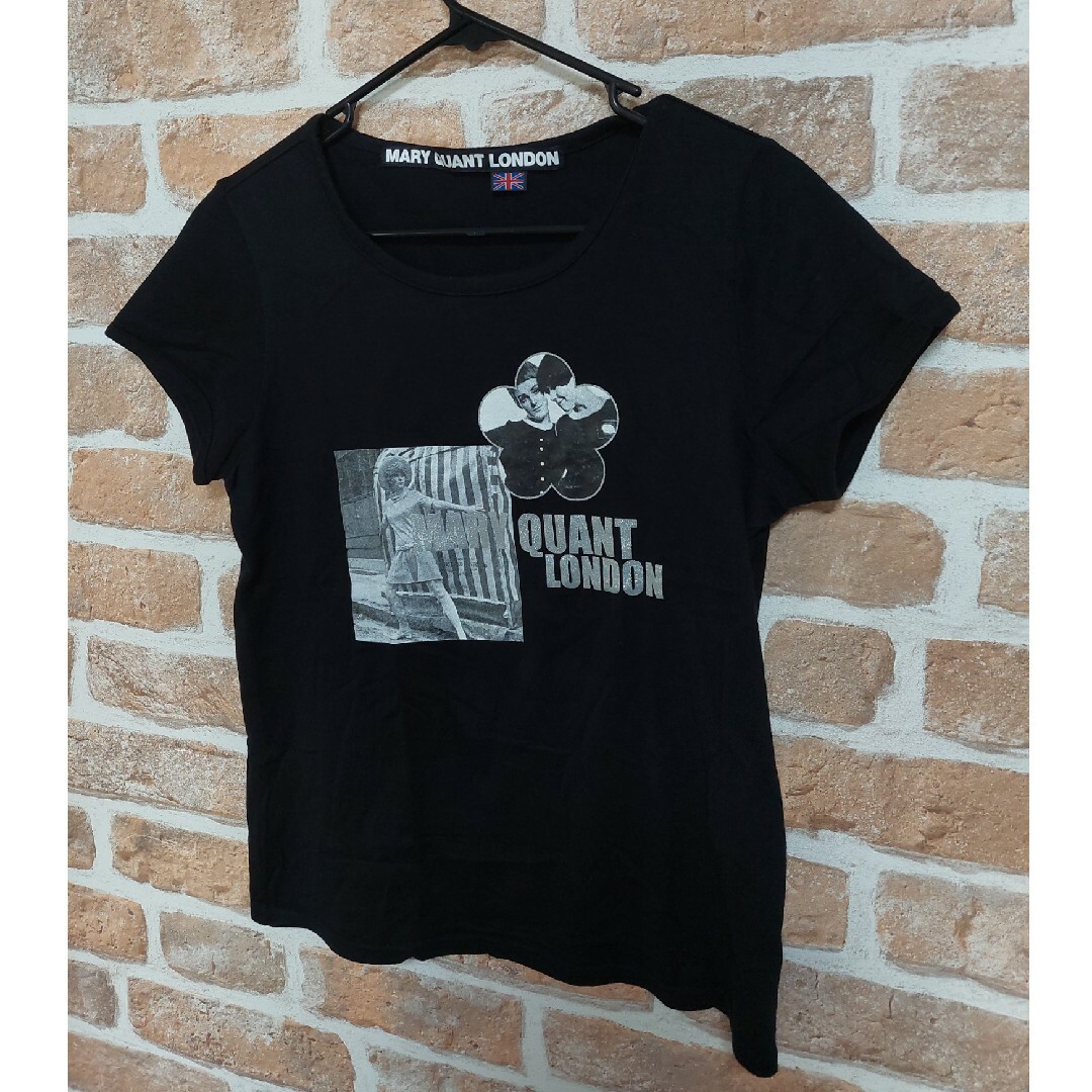 MARY QUANT(マリークワント)のMARY QUANT　マリークワント　マリクワ　黒　Tシャツ　M レディースのトップス(Tシャツ(半袖/袖なし))の商品写真