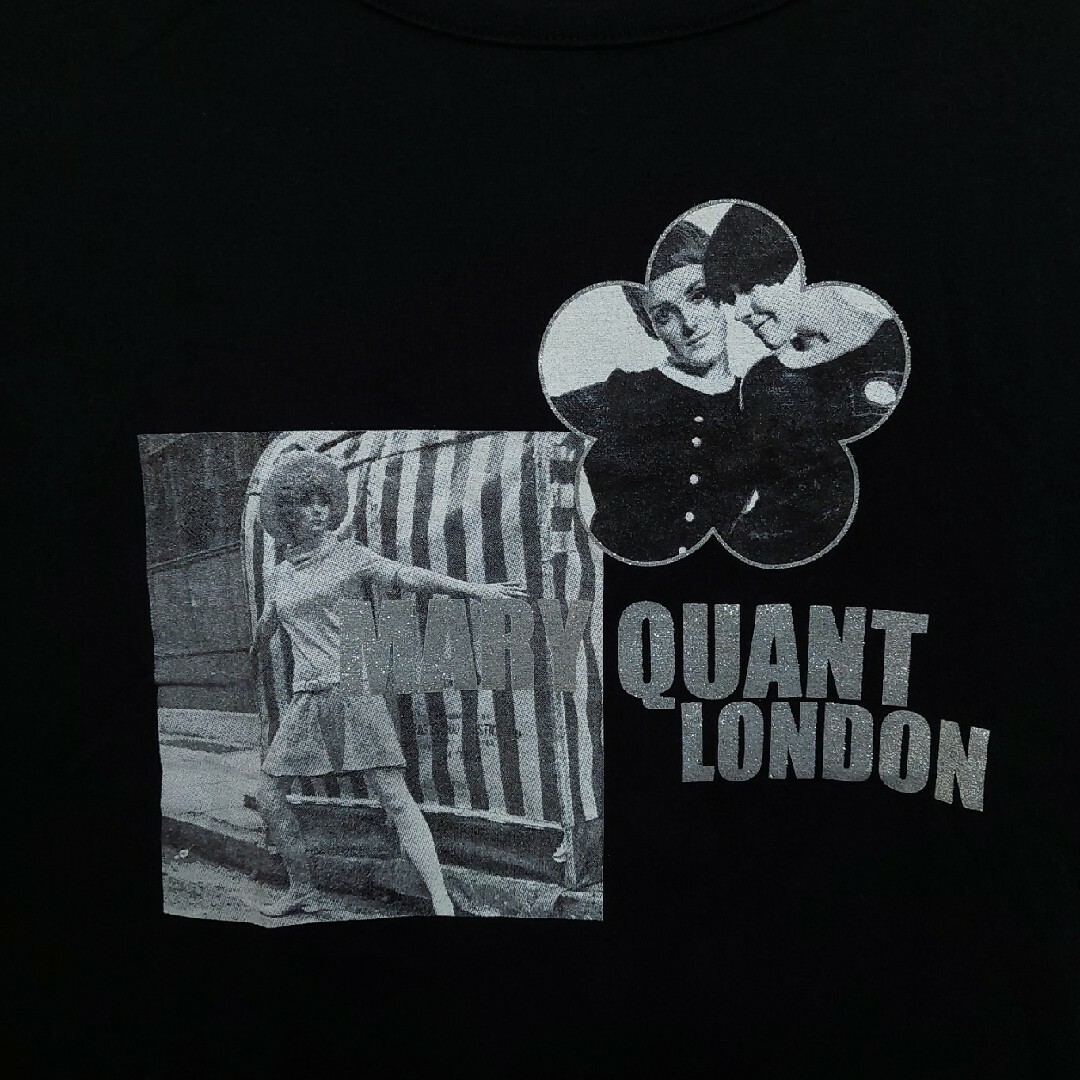 MARY QUANT(マリークワント)のMARY QUANT　マリークワント　マリクワ　黒　Tシャツ　M レディースのトップス(Tシャツ(半袖/袖なし))の商品写真