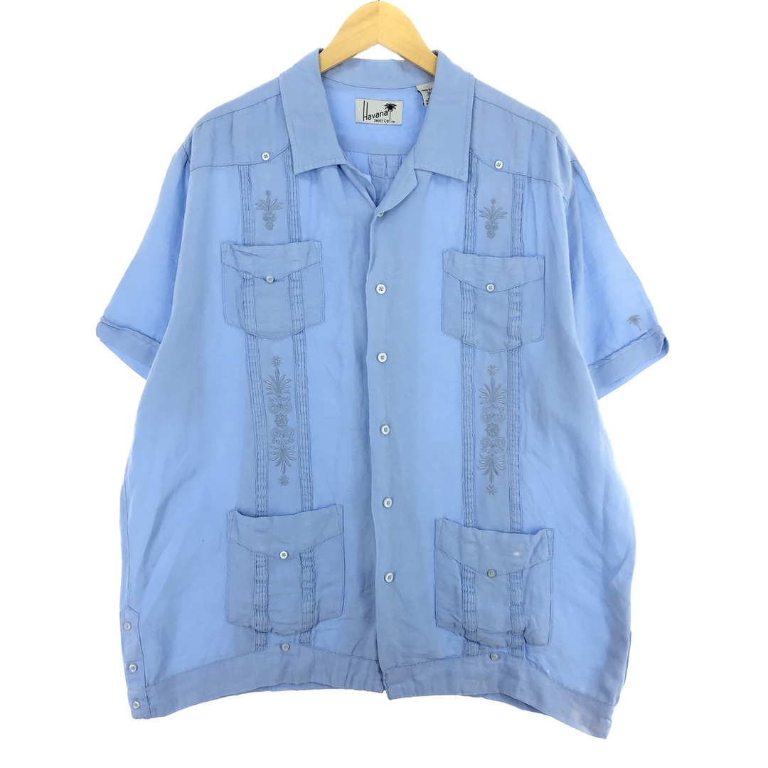 古着 HAVANA 半袖 オープンカラー メキシカンシャツ キューバシャツ メンズXL /eaa443561 メンズのトップス(シャツ)の商品写真