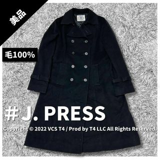 J.PRESS - 【美品】ジェイプレス ピーコート 11 ブラック ロング丈 ✓3571