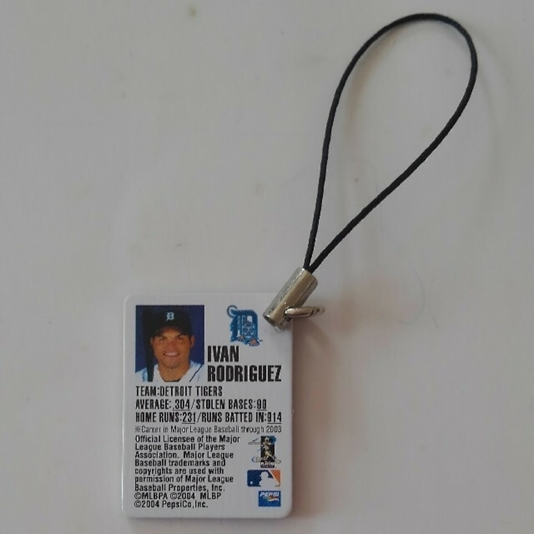 MLB(メジャーリーグベースボール)のデトロイト・タイガース　イヴァン・ロドリゲス選手　ストラップ　ペプシコーラ メンズのアクセサリー(その他)の商品写真