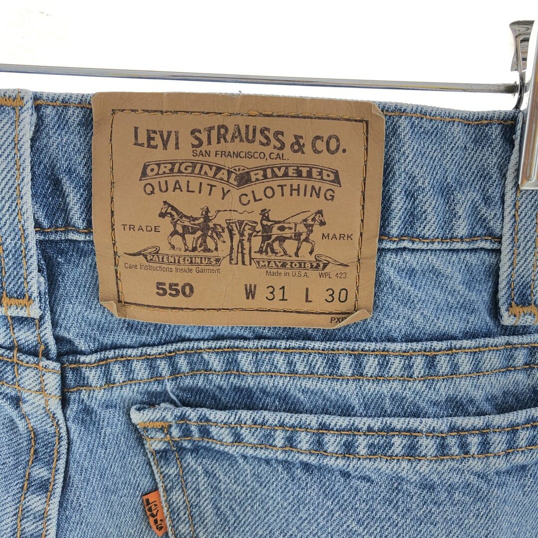 Levi's(リーバイス)の古着 90年代 リーバイス Levi's 550-0213 オレンジタブ テーパードデニムパンツ USA製 メンズw31 ヴィンテージ /eaa392687 メンズのパンツ(デニム/ジーンズ)の商品写真