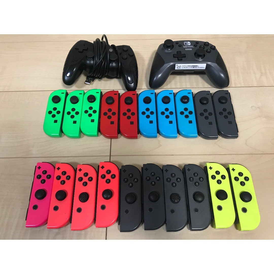 Nintendo Switch(ニンテンドースイッチ)のジャンク✨ニンテンドーSwitch純正ジョイコン20個＋コントローラー2個セット エンタメ/ホビーのゲームソフト/ゲーム機本体(その他)の商品写真