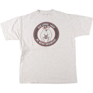 古着 UNION LINE 犬柄 アニマルTシャツ USA製 メンズL /eaa443422(Tシャツ/カットソー(半袖/袖なし))