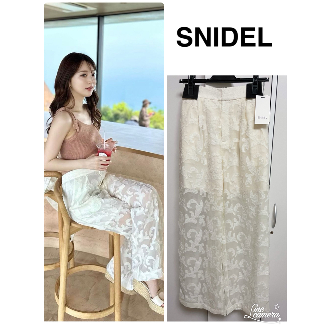 SNIDEL(スナイデル)のSNIDEL スナイデル ジャガードタックパンツ レディースのパンツ(カジュアルパンツ)の商品写真