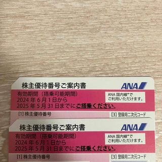 エーエヌエー(ゼンニッポンクウユ)(ANA(全日本空輸))のANA 株主優待券　２枚(航空券)