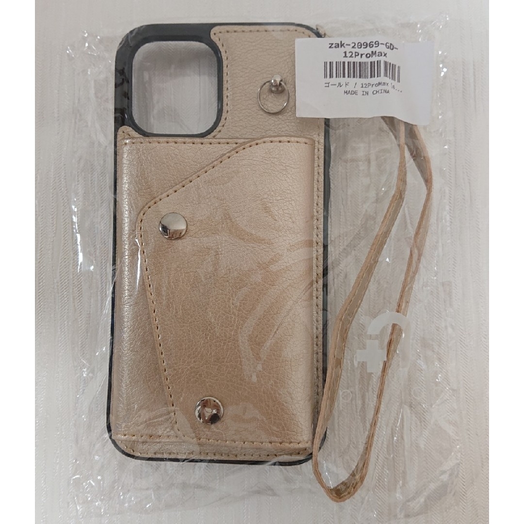 【 匿名配送 】 iPhone 12ProMax 用 カード入れ付き スマホケー レディースのファッション小物(その他)の商品写真