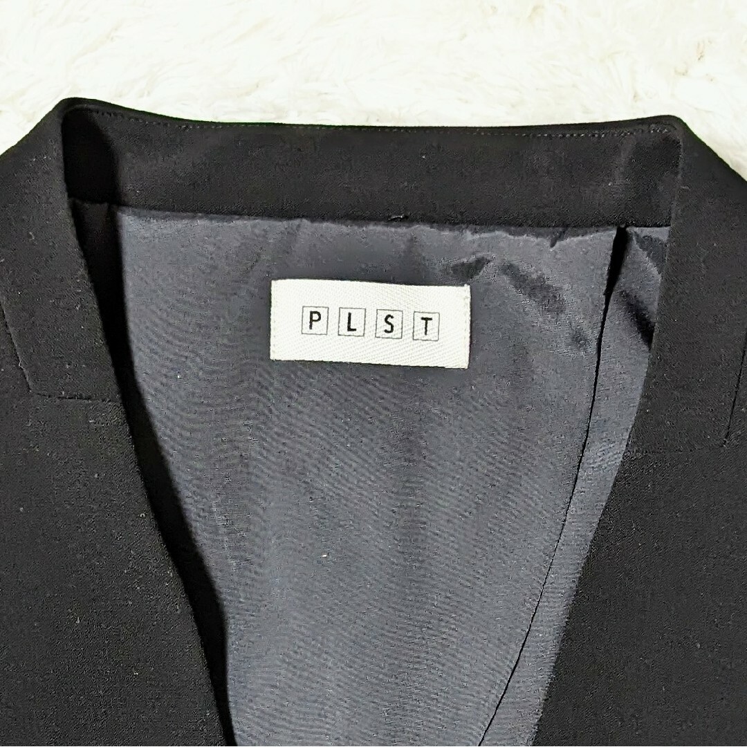 PLST(プラステ)の極美品 プラステ パンツスーツ セットアップ フォーマル S 黒 洗える レディースのフォーマル/ドレス(スーツ)の商品写真