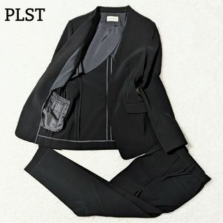 PLST - 極美品 プラステ パンツスーツ セットアップ フォーマル S 黒 洗える