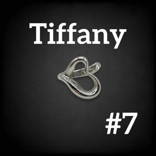 ティファニー(Tiffany & Co.)の✨美品✨ ティファニー オープンハート 指輪 リング 7号 シルバー 703(リング(指輪))
