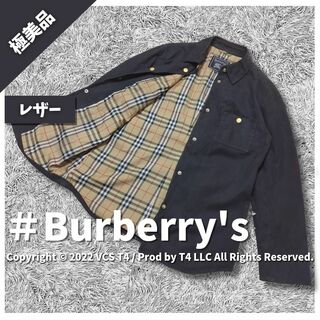 BURBERRY - 【極美品】バーバリー レザージャケット サイズ40 ノバチェック柄 ✓3545