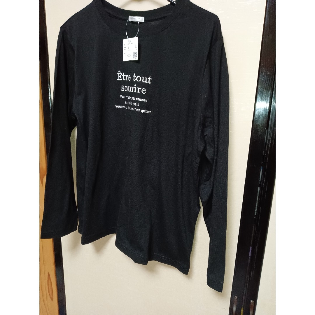 HONEYS(ハニーズ)の新品　レディースロンＴ　L　ブラック レディースのトップス(Tシャツ(長袖/七分))の商品写真