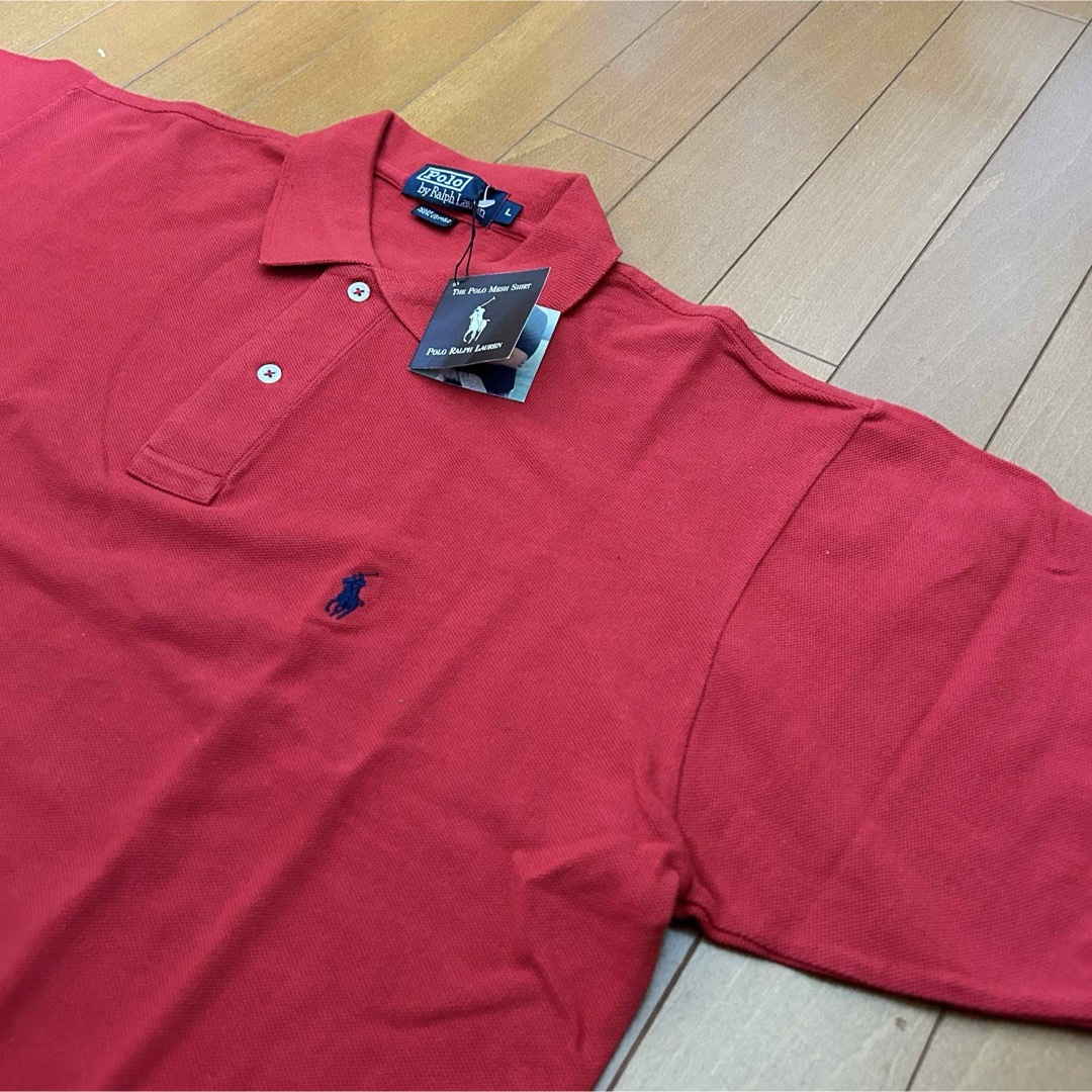 Ralph Lauren(ラルフローレン)の新品 USA製 90s POLO Ralph Lauren 半袖ポロシャツ 赤 メンズのトップス(ポロシャツ)の商品写真