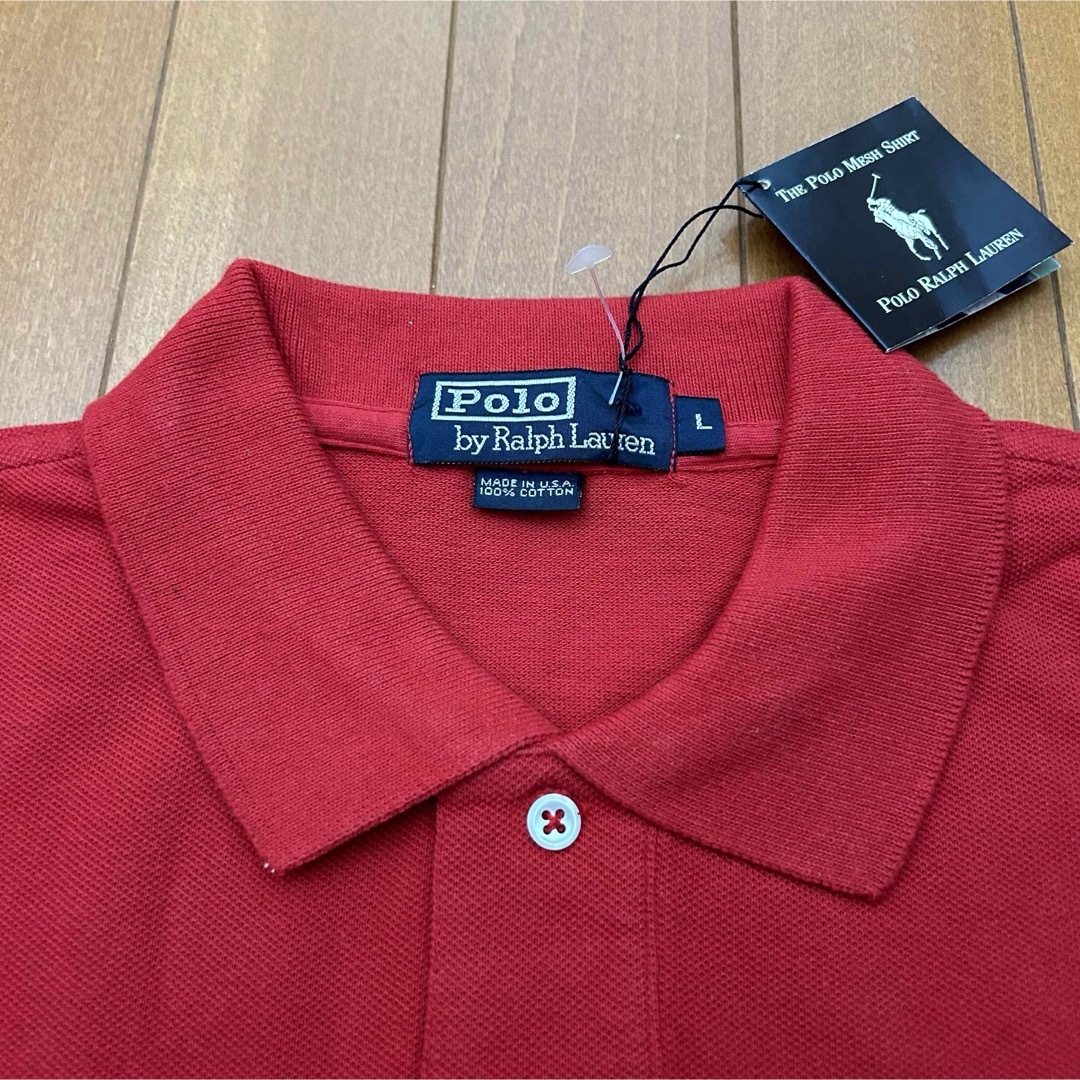 Ralph Lauren(ラルフローレン)の新品 USA製 90s POLO Ralph Lauren 半袖ポロシャツ 赤 メンズのトップス(ポロシャツ)の商品写真