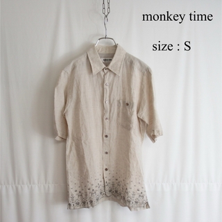 MONKEY TIME（UNITED ARROWS） - monkey time 半袖 デザイン リネン シャツ トップス S アローズ