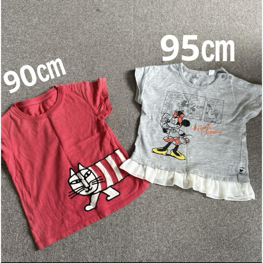 UNIQLO(ユニクロ)の半袖Tシャツ　90㎝　95㎝　UNIQLO リサラーソン　ミニー キッズ/ベビー/マタニティのキッズ服女の子用(90cm~)(Tシャツ/カットソー)の商品写真