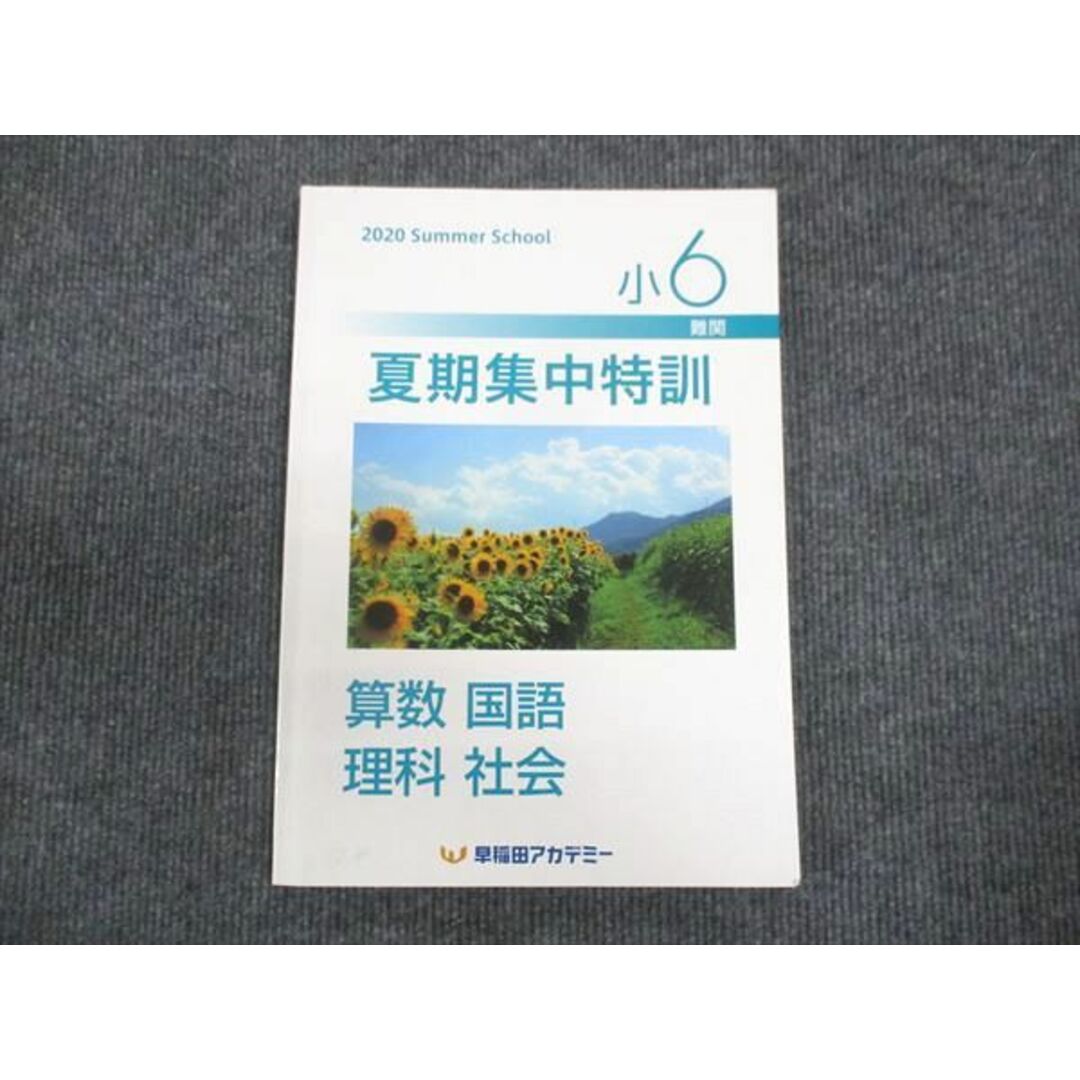 WM28-020 早稲田アカデミー 小6年 夏期集中特訓 難関 数学/国語/理科/社会/ 2020 13S0B エンタメ/ホビーの本(語学/参考書)の商品写真