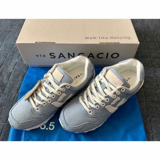 新品☆via SANGACIO　にゅ～ず DENIM　SKYBLUE　24.5㎝(スニーカー)