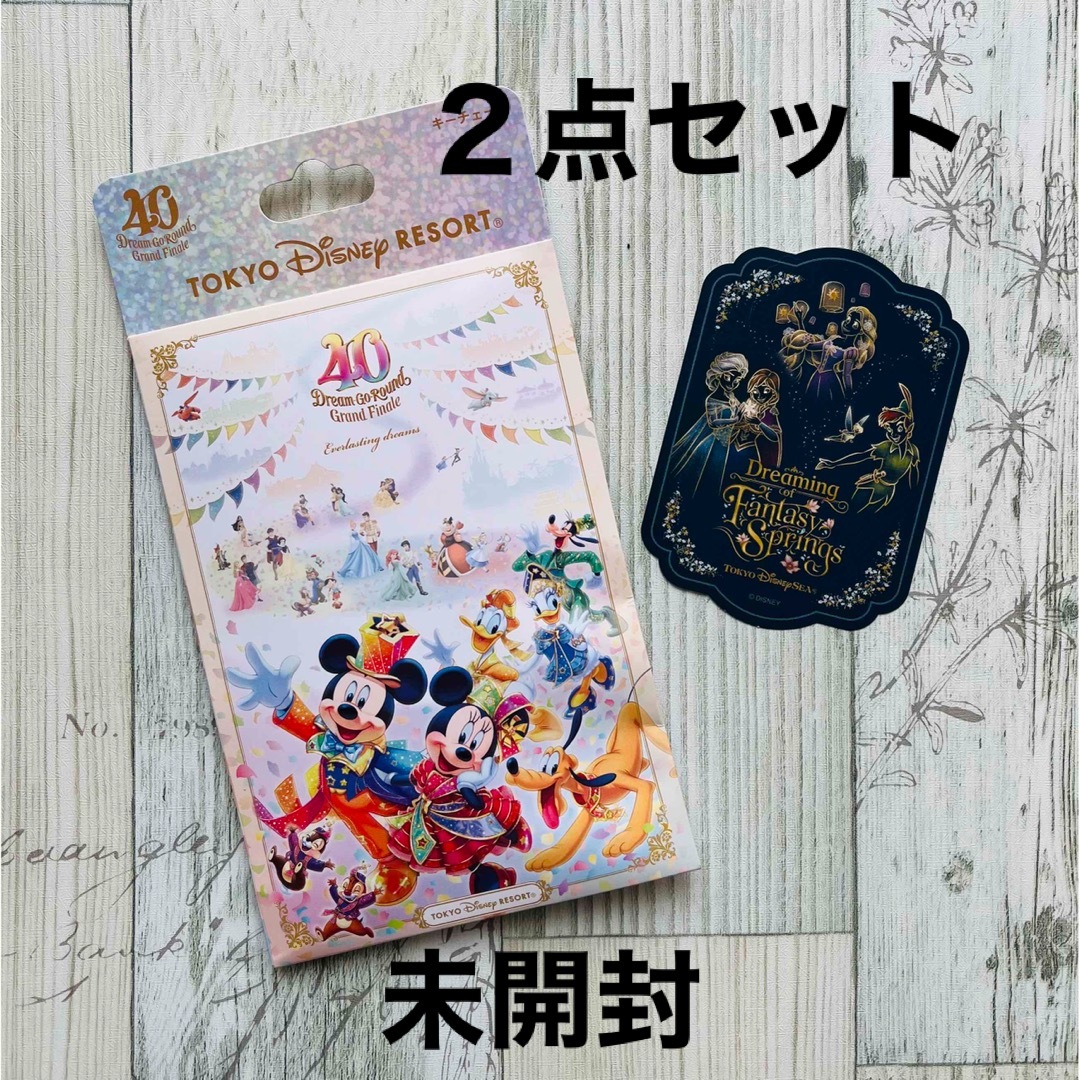 Disney(ディズニー)のTDR 40周年 キーチェーン 新エリア 限定シール レディースのファッション小物(キーホルダー)の商品写真