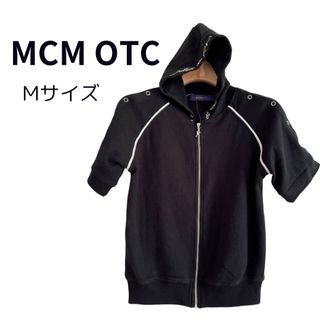 エムシーエム(MCM)のmcm OTC エムシーエム パーカー 半袖 ブラック M(パーカー)