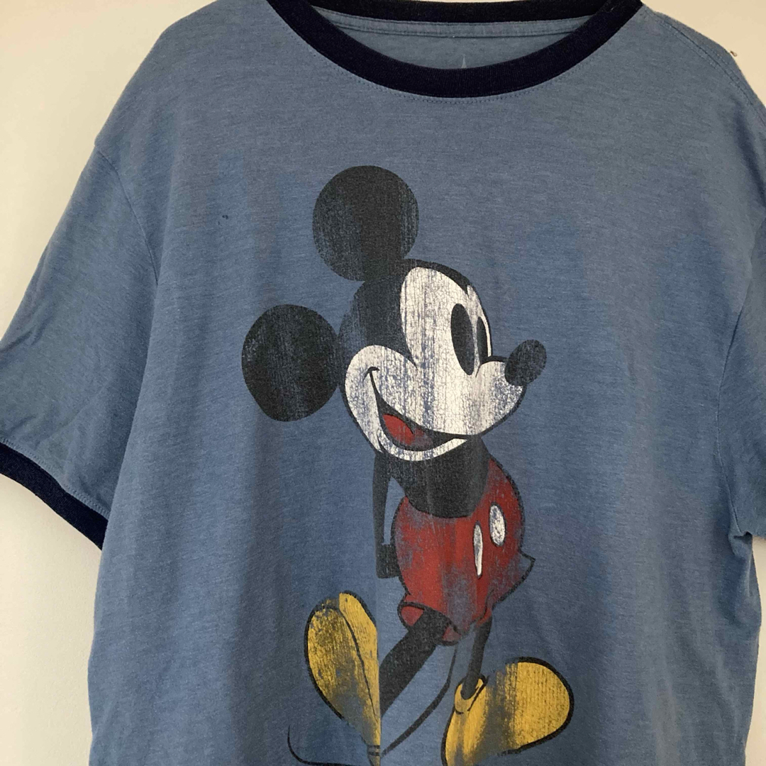 Disney(ディズニー)のディズニー ミッキーマウス リンガーTシャツ 霜降りカラー メンズのトップス(Tシャツ/カットソー(半袖/袖なし))の商品写真