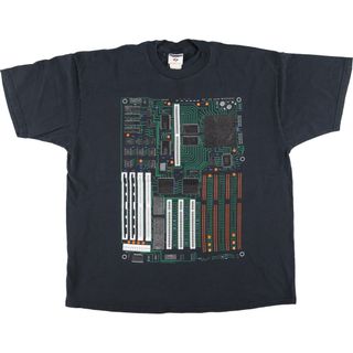 ジャージーズ(JERZEES)の古着 90年代 ジャージーズ Jerzees MOTHERBORD マザーボード プリントTシャツ メンズXL ヴィンテージ /eaa443309(Tシャツ/カットソー(半袖/袖なし))