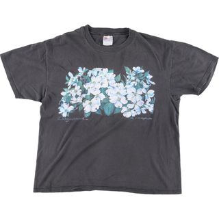 ヘインズ(Hanes)の古着 90年代 ヘインズ Hanes 花柄 プリントTシャツ メンズXL ヴィンテージ /eaa443310(Tシャツ/カットソー(半袖/袖なし))