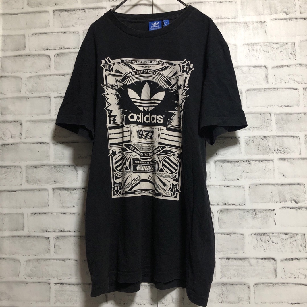 Originals（adidas）(オリジナルス)の00s⭐️adidas ビッグトレファイルロゴ TシャツM vintage 黒 メンズのトップス(Tシャツ/カットソー(半袖/袖なし))の商品写真