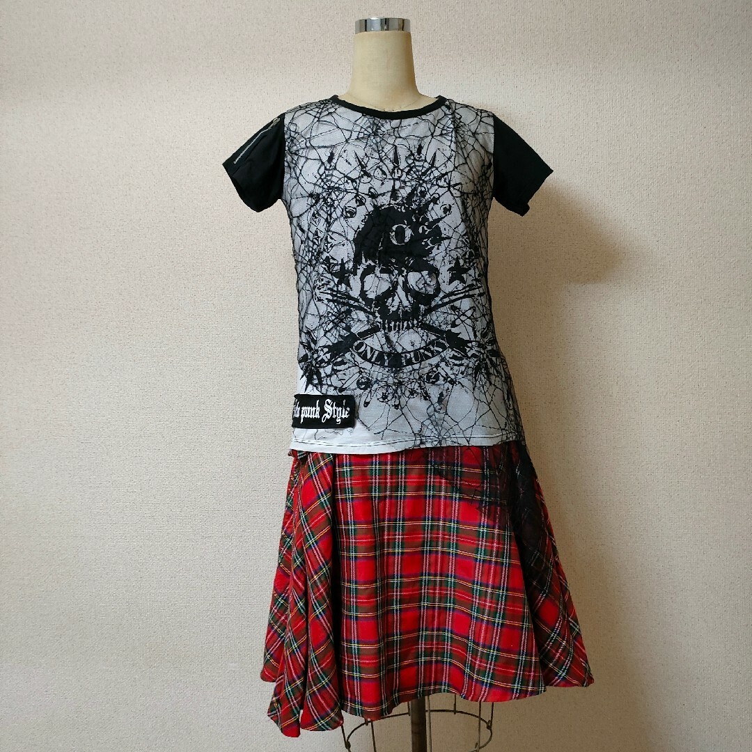VINTAGE - NANA︎︎︎︎❤︎Y2k 赤チェック フレアワンピース VINTAGE - NANA︎︎︎︎❤︎Y2k 赤チェック フレアワンピース