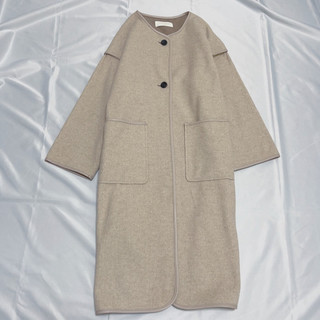 ショコラフィネローブ(chocol raffine robe)のショコラフィネローブ ノーカラー  コート Freeサイズ(ノーカラージャケット)