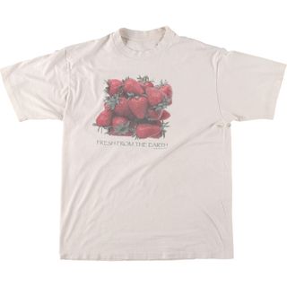 古着 90年代 イチゴ柄 プリントTシャツ メンズM ヴィンテージ /eaa443395(Tシャツ/カットソー(半袖/袖なし))