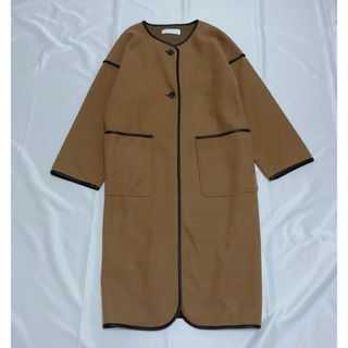 ショコラフィネローブ(chocol raffine robe)のショコラフィネローブ ノーカラー  コート Freeサイズ(ロングコート)