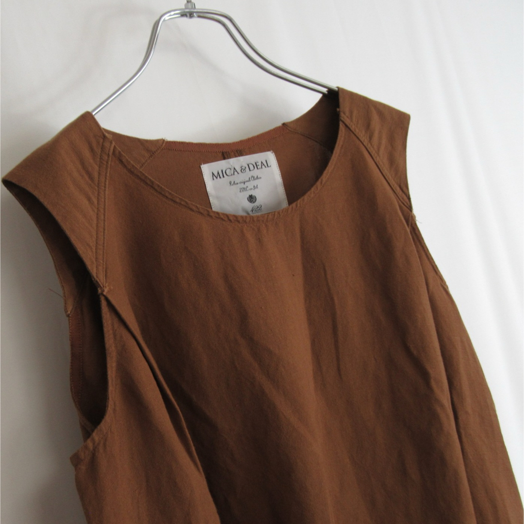 MICA&DEAL(マイカアンドディール)のMICA&DEAL ノースリーブ リネン シャツ セットアップ スカート 36 レディースのフォーマル/ドレス(その他)の商品写真