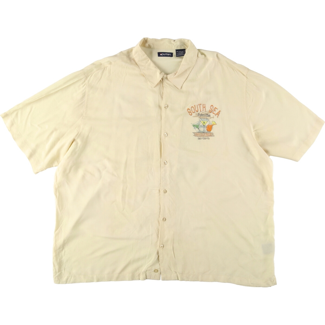 古着 ビックサイズ ピューリタン PURITAN オープンカラー ボックスシャツ レーヨン ハワイアンアロハシャツ メンズXXXL /eaa447971 メンズのトップス(シャツ)の商品写真