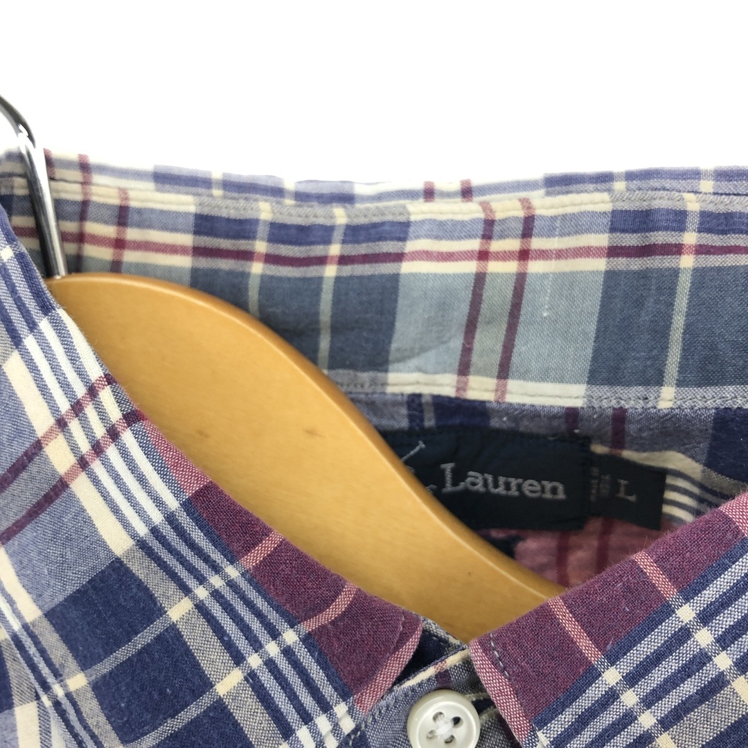 Ralph Lauren(ラルフローレン)の古着 ラルフローレン Ralph Lauren MCMELL 半袖 ボタンダウン チェックシャツ メンズL /eaa443059 メンズのトップス(シャツ)の商品写真