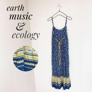 earth music & ecology 総柄 キャミソール ワンピース F