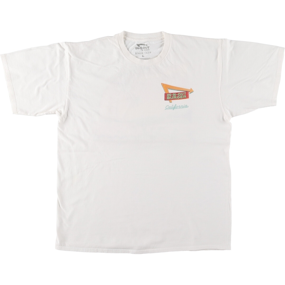 古着 IN-N-OUT BURGER バックプリント アドバタイジングTシャツ メンズL /eaa446349 メンズのトップス(Tシャツ/カットソー(半袖/袖なし))の商品写真