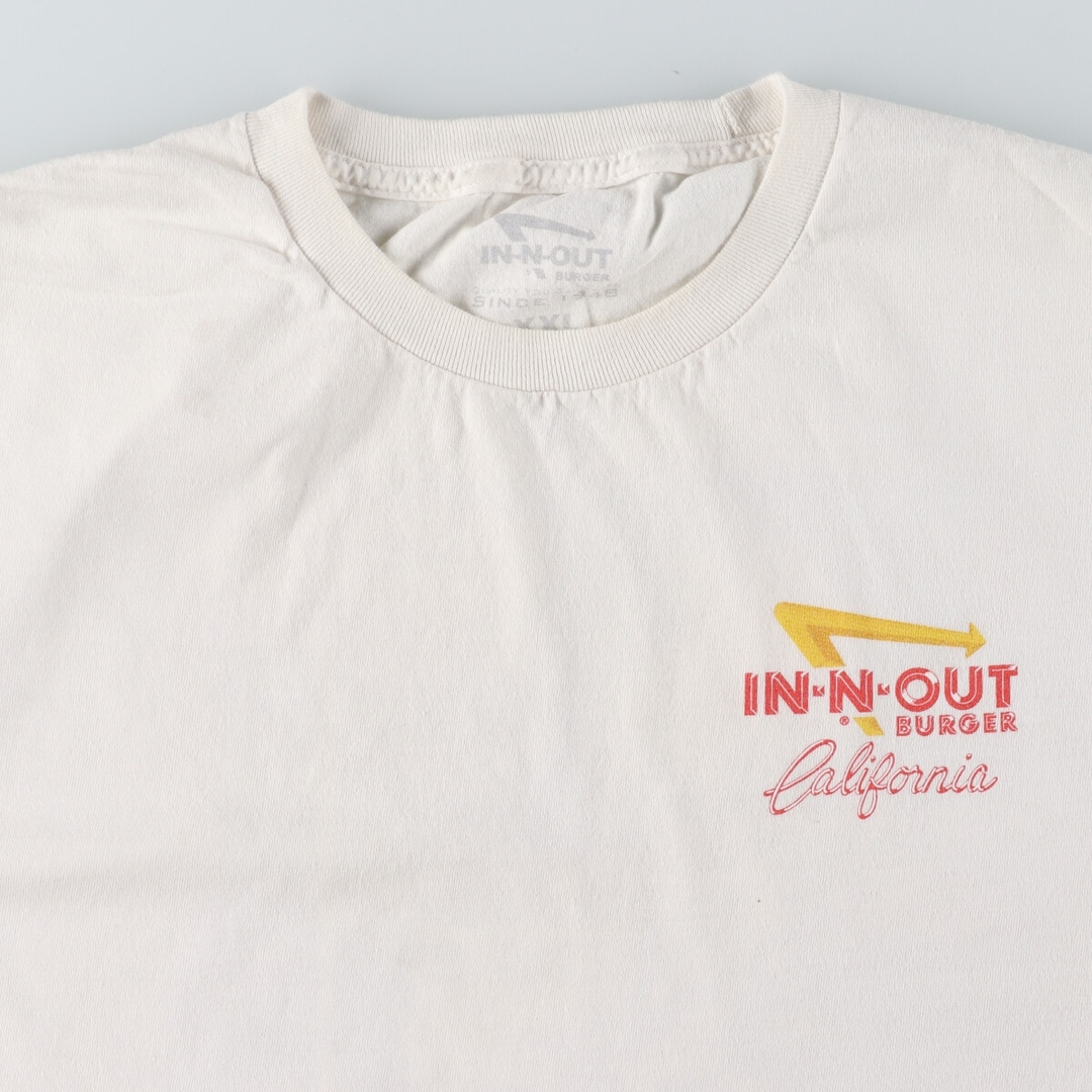 古着 IN-N-OUT BURGER バックプリント アドバタイジングTシャツ メンズXXL /eaa446351 メンズのトップス(Tシャツ/カットソー(半袖/袖なし))の商品写真