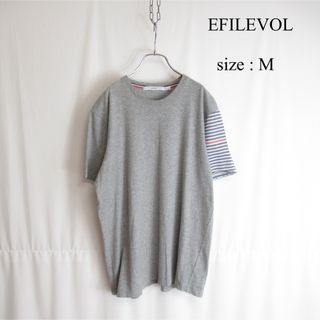 エフィレボル(.efiLevol)のEFILEVOL ショートスリーブ コットン カットソー Tシャツ トップス M(Tシャツ/カットソー(半袖/袖なし))