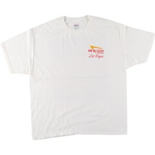 ヘインズ(Hanes)の古着 ヘインズ Hanes IN-N-OUT BURGER バックプリント アドバタイジングTシャツ メンズXL /eaa446353(Tシャツ/カットソー(半袖/袖なし))