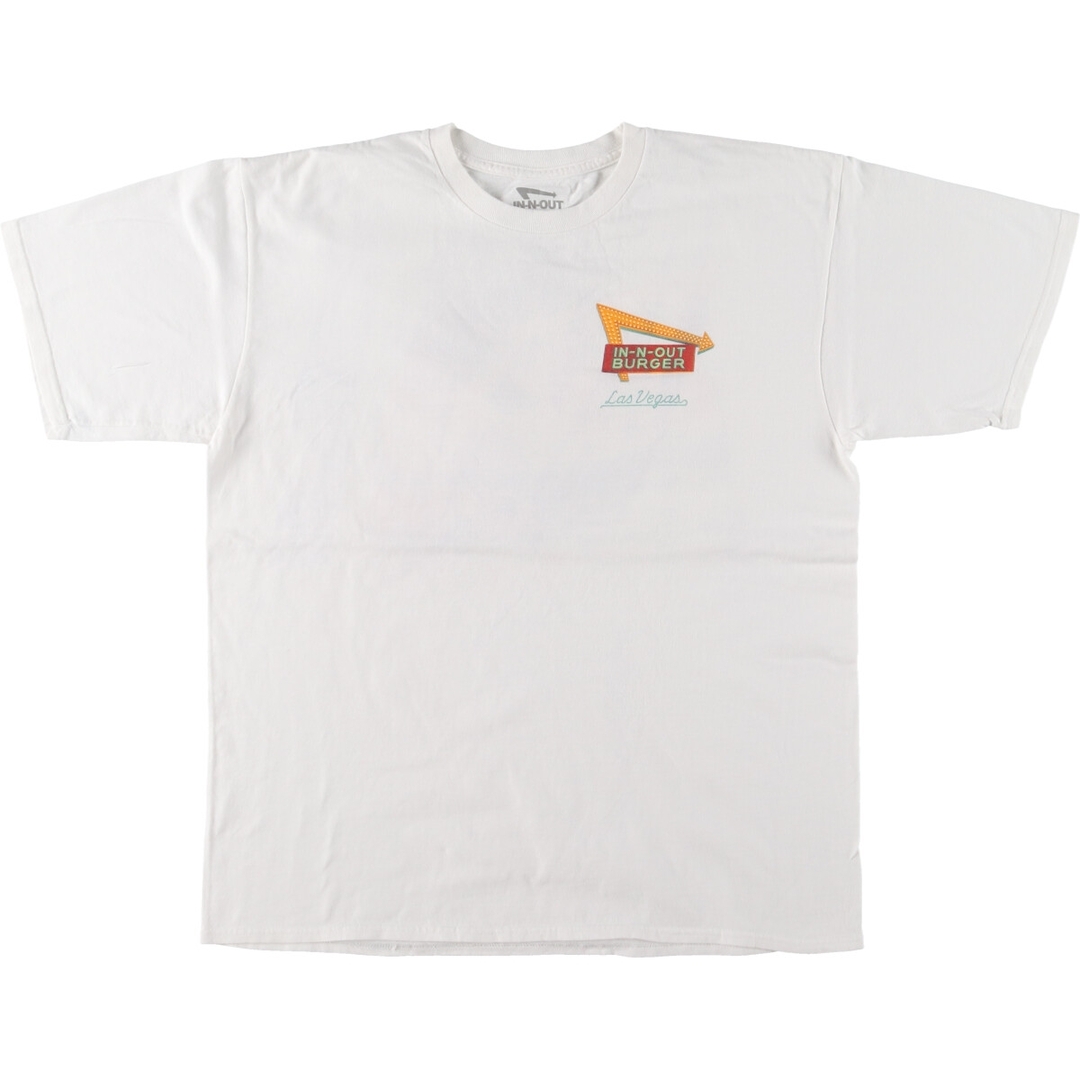 古着 IN-N-OUT BURGER バックプリント アドバタイジングTシャツ メンズL /eaa446354 メンズのトップス(Tシャツ/カットソー(半袖/袖なし))の商品写真