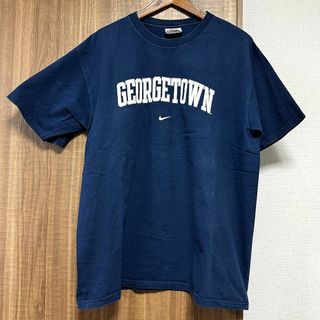 ナイキ(NIKE)の【古着】Nike(ナイキ)GEORETOWNロゴ 半袖Tシャツ ネイビーL(Tシャツ/カットソー(半袖/袖なし))