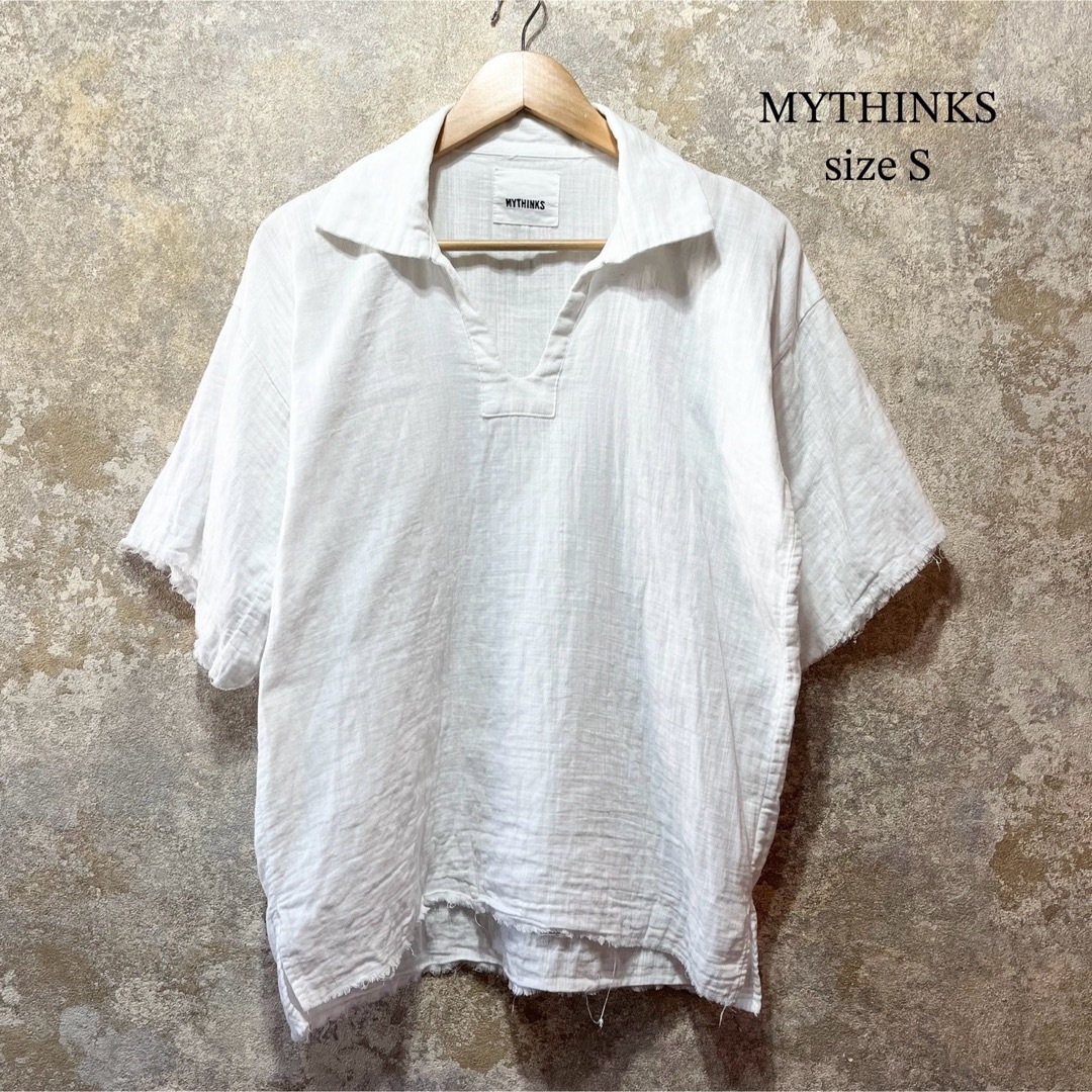 MYTHINKS マイシンクス スキッパーシャツ 白シャツ メンズのトップス(シャツ)の商品写真