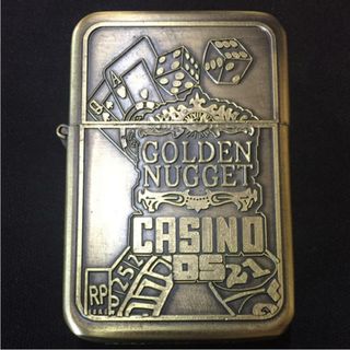 A カジノデザイン オイルライター Jantai ゴールド Zippo 金 (タバコグッズ)