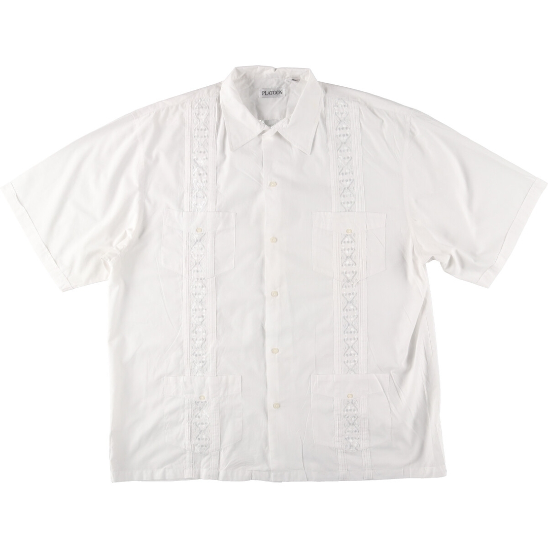 古着 ビッグサイズ PLATOON 半袖 メキシカンシャツ キューバシャツ メンズXXXL /eaa442580 メンズのトップス(シャツ)の商品写真