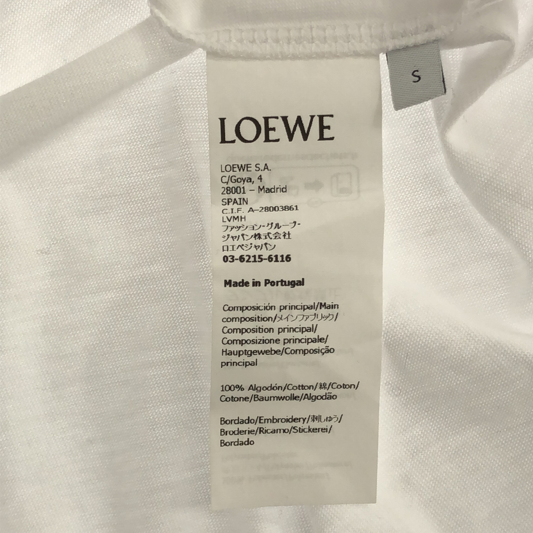 LOEWE(ロエベ)のLOEWE ロエベ ロゴ S/S Tee H526Y22X75 トップス ロゴ 半袖 ホワイト コットン ポリエステル ポリウレタン ポルトガル製 メンズのトップス(Tシャツ/カットソー(半袖/袖なし))の商品写真
