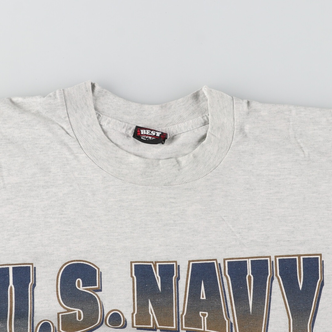 FRUIT OF THE LOOM(フルーツオブザルーム)の古着 90年代 フルーツオブザルーム FRUIT OF THE LOOM U.S.NAVY プリントTシャツ USA製 メンズXL ヴィンテージ /eaa442589 メンズのトップス(Tシャツ/カットソー(半袖/袖なし))の商品写真