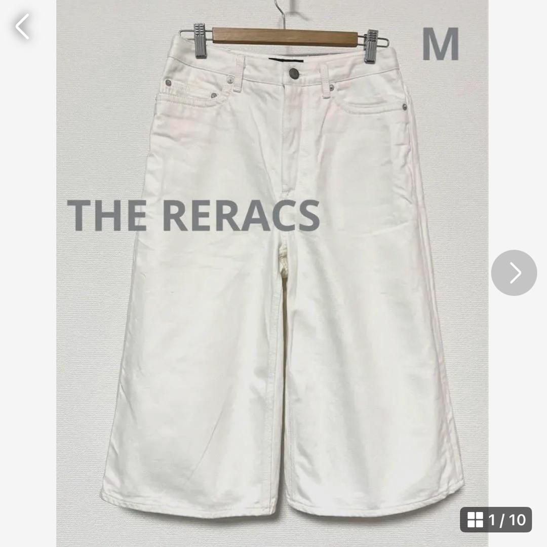 THE RERACS(ザリラクス)の★THE RERACS★ザリラクス★ホワイトデニムガウチョパンツ M レディースのパンツ(デニム/ジーンズ)の商品写真